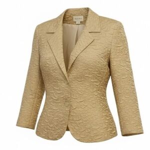 Bellessa Vintage Holiday Season Lightweight  Gold Jacket, Size 16